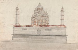 West- of Achteraanzicht van Bullishwur door Gangaram Chintaman Tambat