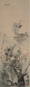 Een Visser in een Landschap door Gao Qifeng