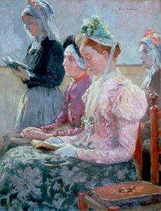 Zondagochtend, c1900 door Julius Garibaldi Melchers