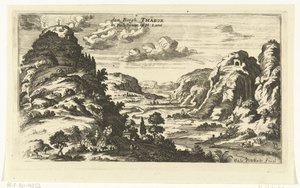 Gezicht op de berg Tabor en de transfiguratie van Christus