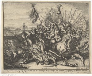 Nederlaag van het Ottomaanse leger tijdens het Beleg van Wenen Korte beschryvinghe, en de aen-wysinghe der plaetsen in desen boeck, met hunnen teghen woordighen standt, pertinentelijk uyt-ghebeldt, in Oostenryck