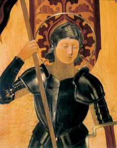 Sint Joris (detail) door Gaspar Homar i Mesquida
