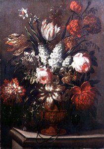 Stilleven van Tulpen, Pioenen, Narcissen en Andere Bloemen