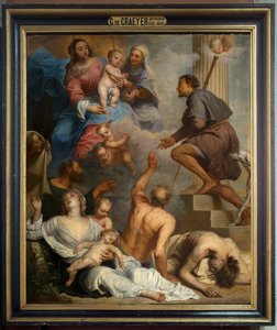 Parochiekerk (Parochiekerk Onze-Lieve-Vrouw). Interieur. Schilderij. Sint Rochus. Gaspar De Crayer door Gaspar De Crayer