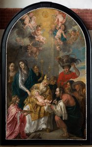 Parochiekerk Sint-Andries. Interieur. Schilderij. Besnijdenis. door Gaspar De Crayer