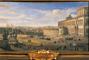 Het Quirinaal Paleis door Gaspar van Wittel