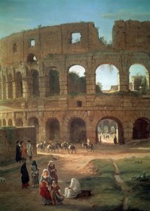 Het Colosseum (detail) door Gaspar van Wittel