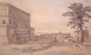 Het Palazzo Farnese in Caprarola door Gaspar van Wittel