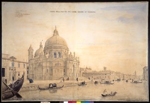 Chiesa della Salute, Grand Canal, Venetië door Gaspar van Wittel