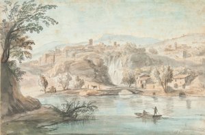 Landschap bij Tivoli door Gaspar van Wittel