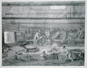 Kostuums van de inwoners van de Baie de Castries aan de oostkust van Tartary door Gaspard Duche de Vancy