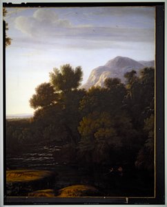 Italiaans Landschap (detail) door Gaspard Poussin Dughet