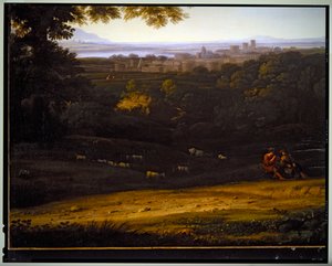 Italiaans Pastoraal Landschap door Gaspard Poussin Dughet