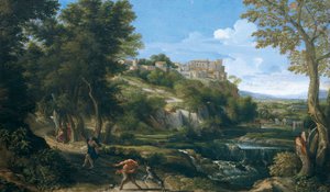 Landschap met dansende faun en nimf 1667 - 1668