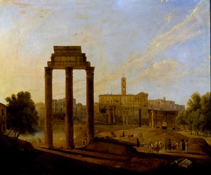 Rome: uitzicht op het Forum richting het Capitool door Gaspare Gabrielli
