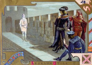 De geest van de koning verschijnt aan Hamlet, scène uit Act I van 
