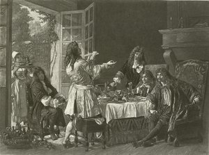 Een diner in het huis van Molière in Anteuil