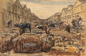 De katoendokken. Haven van Le Havre door Gaston Prunier