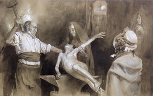 Het Slaan van de Milt door Gaston Vuillier