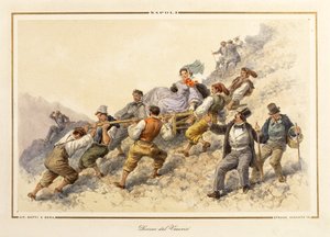 De afdaling van de Vesuvius