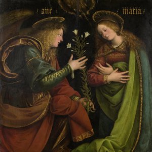 De annunciatie aan Maria door Gaudenzio Ferrari