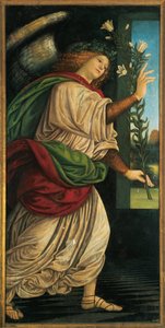 Italië, Varallo, schilderij van De Aartsengel Gabriël