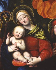 Madonna en kind, detail, 1516 door Gaudenzio Ferrari
