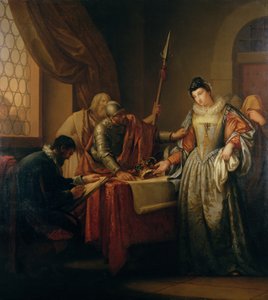 De Abdicatie van Mary Queen of Scots in 1568, c.1765-73 door Gavin Hamilton