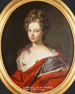 Markgravin Elisabeth Sophie van Brandenburg 1674-1748, hertogin van Koerland, 1691 door Gedeon Romandon