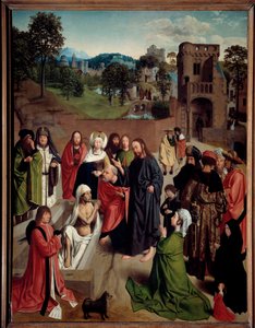 De opstanding van Lazarus, schilderij door Gerard de Saint-Jean (1460/1465-1488/1493) 15e eeuw