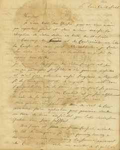 Brief van Rosalie Saugrain aan P. R. Bureau