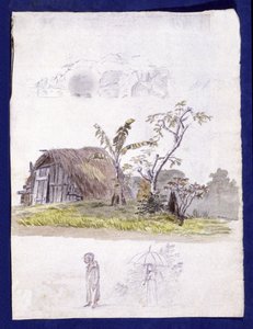 Inheems huis in La Reunion door Genevieve Sophie Marie Adele Patu de Rosemont