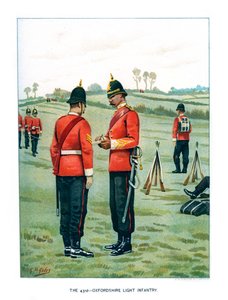 De 43e Oxfordshire Lichte Infanterie, ca. 1890 door Geoffrey Douglas Giles