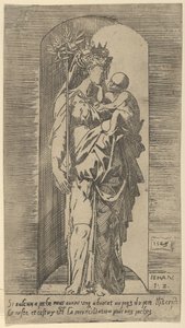 De Maagd en het Kind in een nis, 1543 door Geoffroy Dumoûtier
