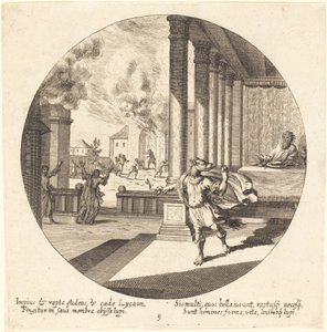 Jupiter verandert Lycaon in een wolf