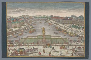 Gezicht op de Pont Neuf over de rivier de Seine te Parijs, gezien richting de Pont Royal