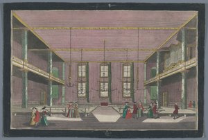 Gezicht op het interieur van de Kerk van de Broedergemeente te Zeist