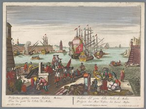 Gezicht op de haven te Malta