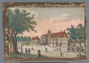 Gezicht op het Paleis Huis ten Bosch te Den Haag