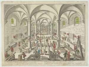 Per telecopium exhibitio partis inferioris armamentarii, Representation en perspective de la partie inferieure d