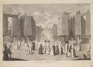 Uitzicht genomen bij de ingang van Friederichsberg Hauge in het jaar 1786 door Georg Christian Schule