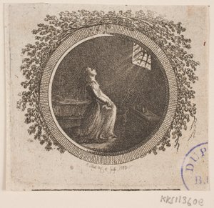Titelvignet voor S. Richardson: "Miss Clarissa Harlowes Historie", zesde deel door Georg Christian Schule