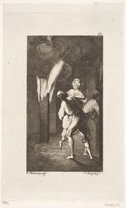 Titelvignet voor Smollett "Peregrine Pickles Tildragelser" door Georg Christian Schule