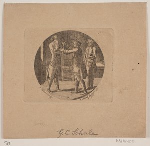 Vignet met Drie Mannen
