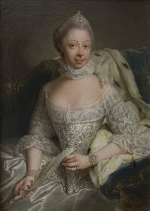 Portret van prinses Charlotte van Mecklenburg-Strelitz door Georg David Matthieu