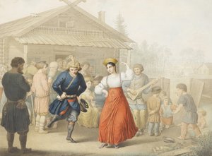 Vrolijkheid buiten een taverne