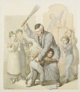 De straf in het klaslokaal door Georg Emanuel Opiz