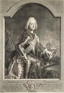 Portret van Christian August, Prins van Anhalt-Zerbst 1690-1747, 1750