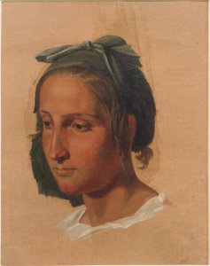 Portretstudie van een Italiaanse door Georg Friedrich August Lucas