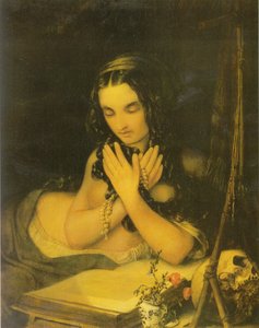 Duits:  Maria Magdalena Boetvaardige Maria Magadalena door Georg Friedrich Kersting